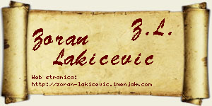 Zoran Lakićević vizit kartica
